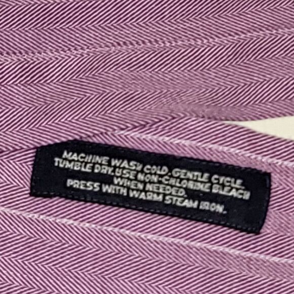 Cremieux Mens Long Sleeve Linen Button Down Dress Shirt Purple Size Collared - Picture 4 of 13